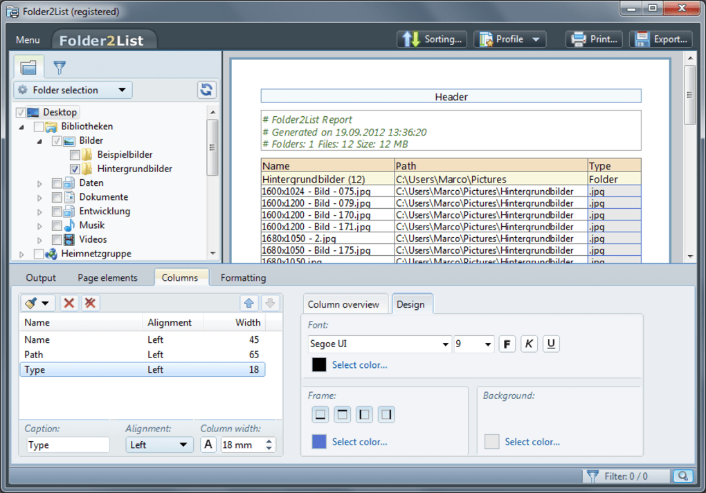 free instals Folder2List 3.27.2
