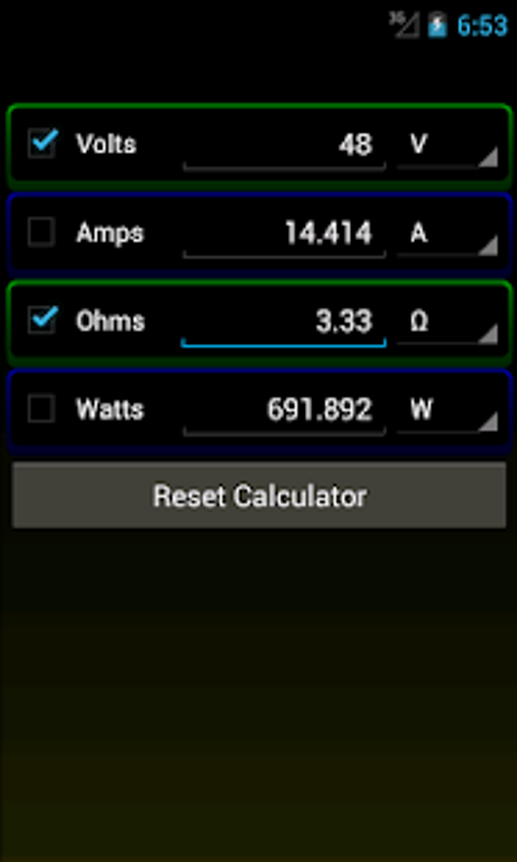 Ohms Law Calculator APK لنظام Android - تنزيل