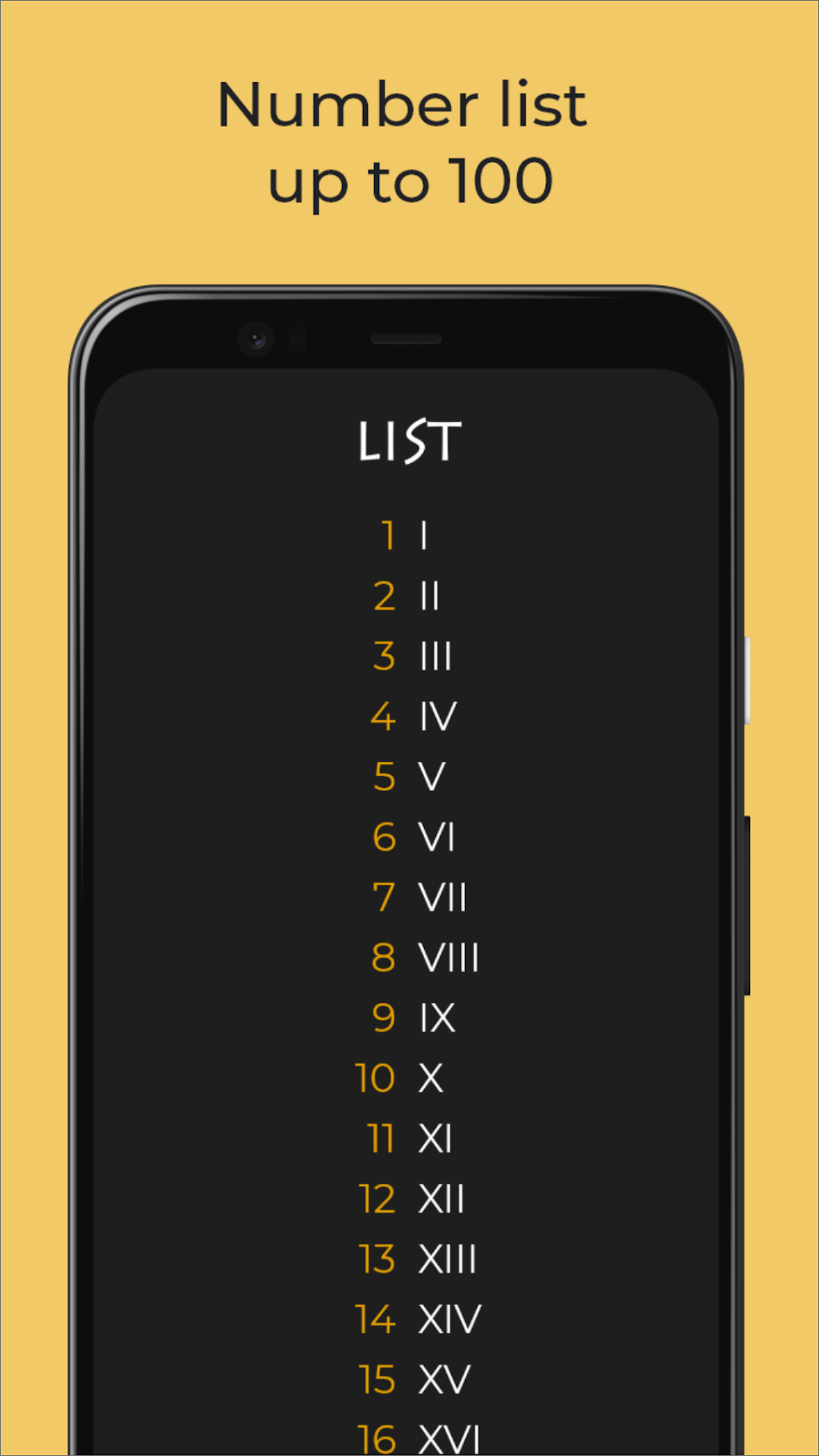 Roman numerals generator для Android — Скачать