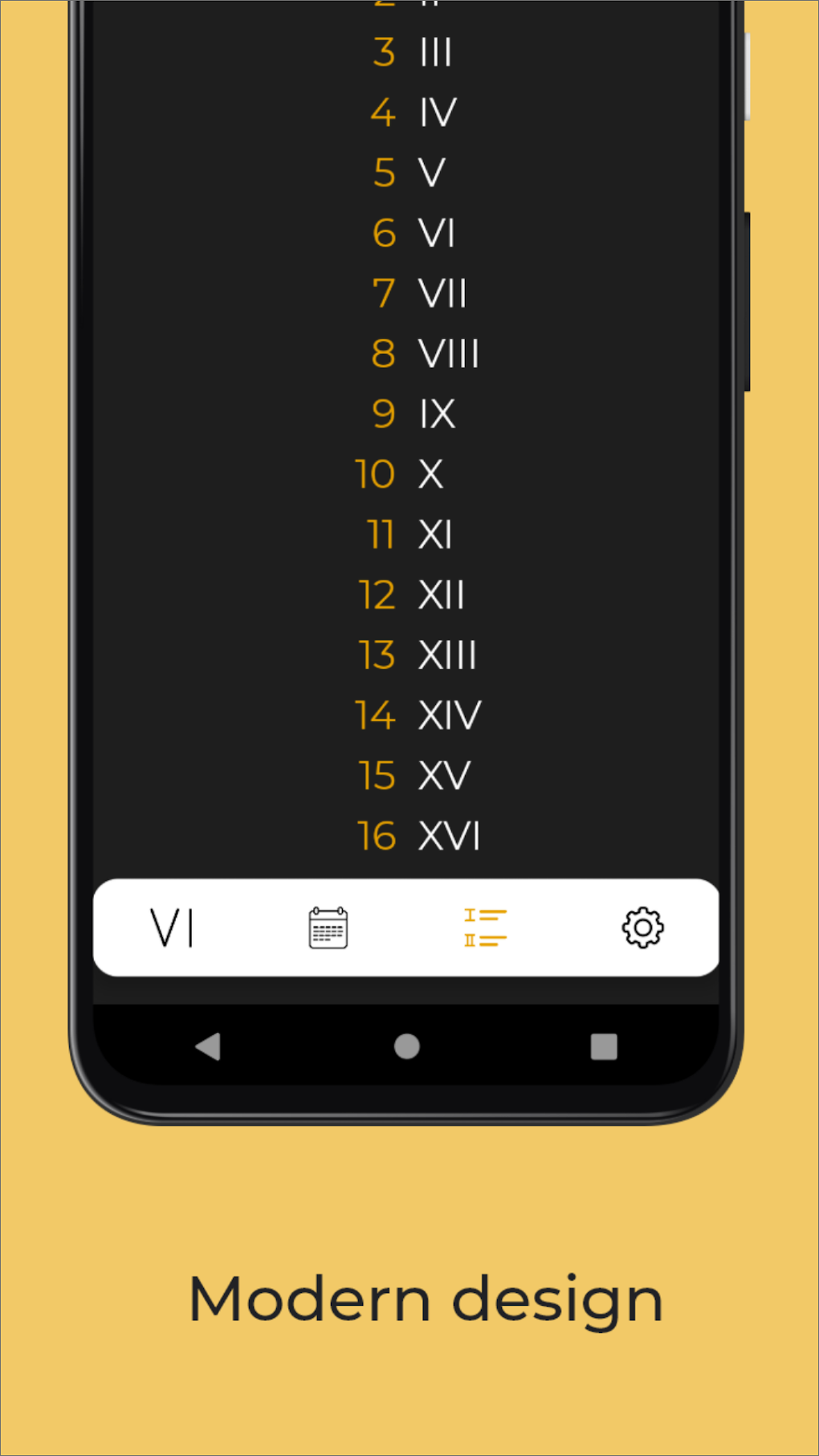 Roman numerals generator для Android — Скачать