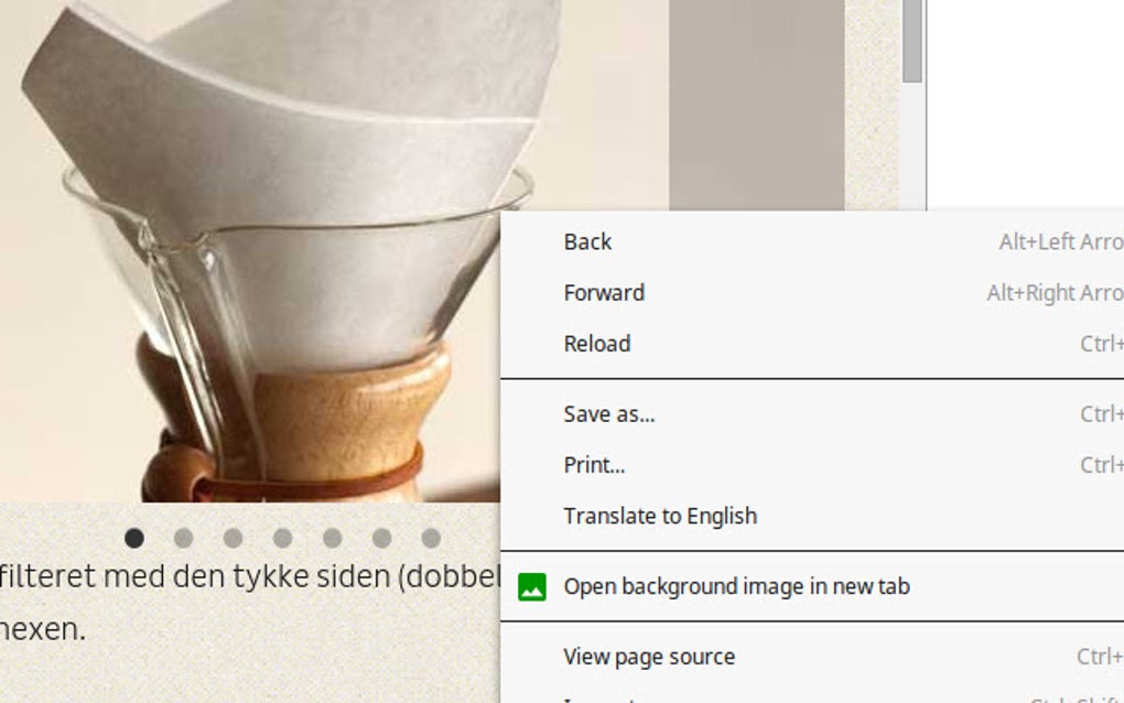 View background image para Google Chrome - Extensión Descargar