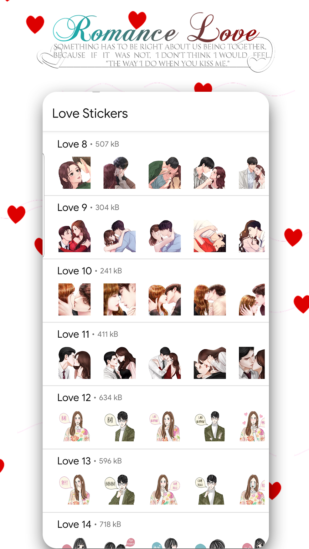 Couple Love Romance Sticker Packs : WAStickerApps for Android - Download