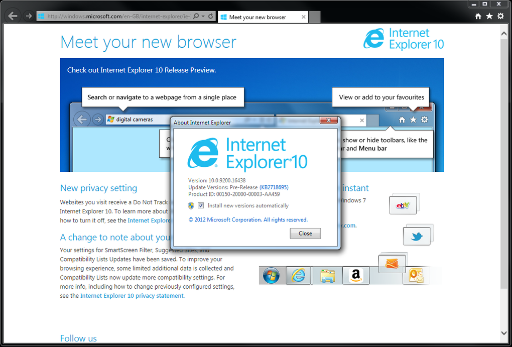 Internet Explorer 10 for Windows 7 (Windows) - Download