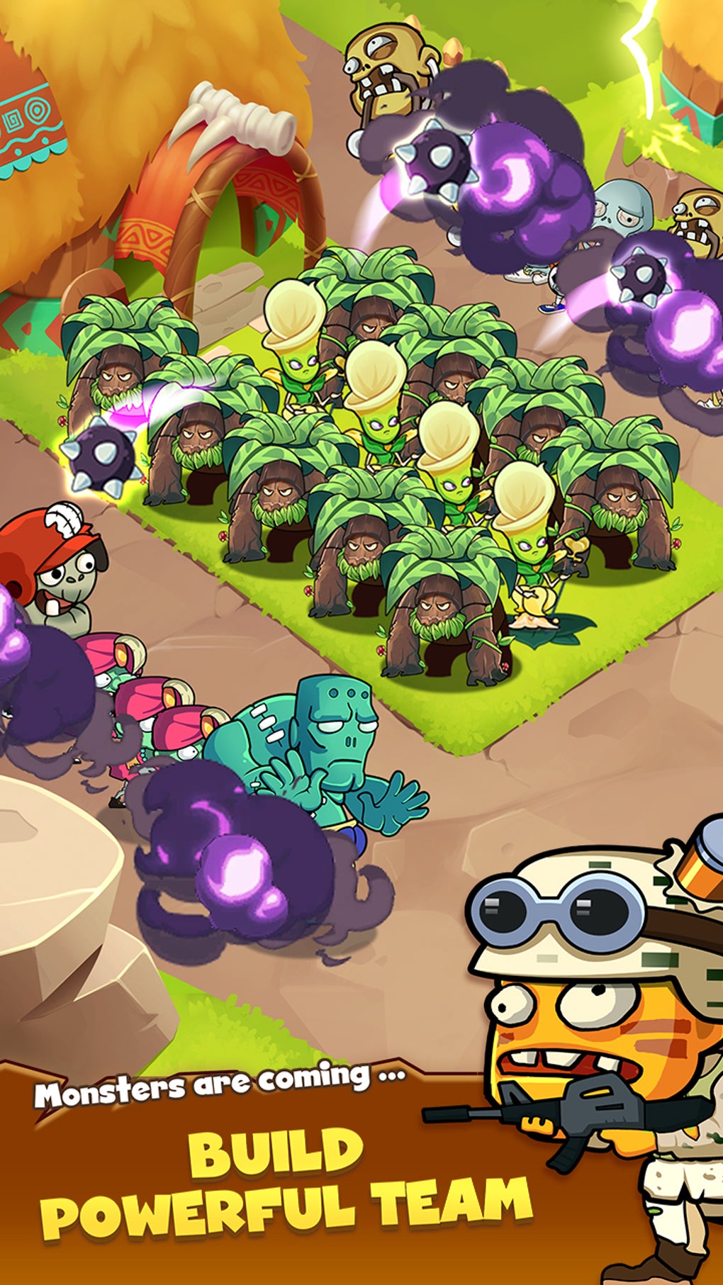 Zombie Defense - Plants War - Merge idle games для Android — Скачать