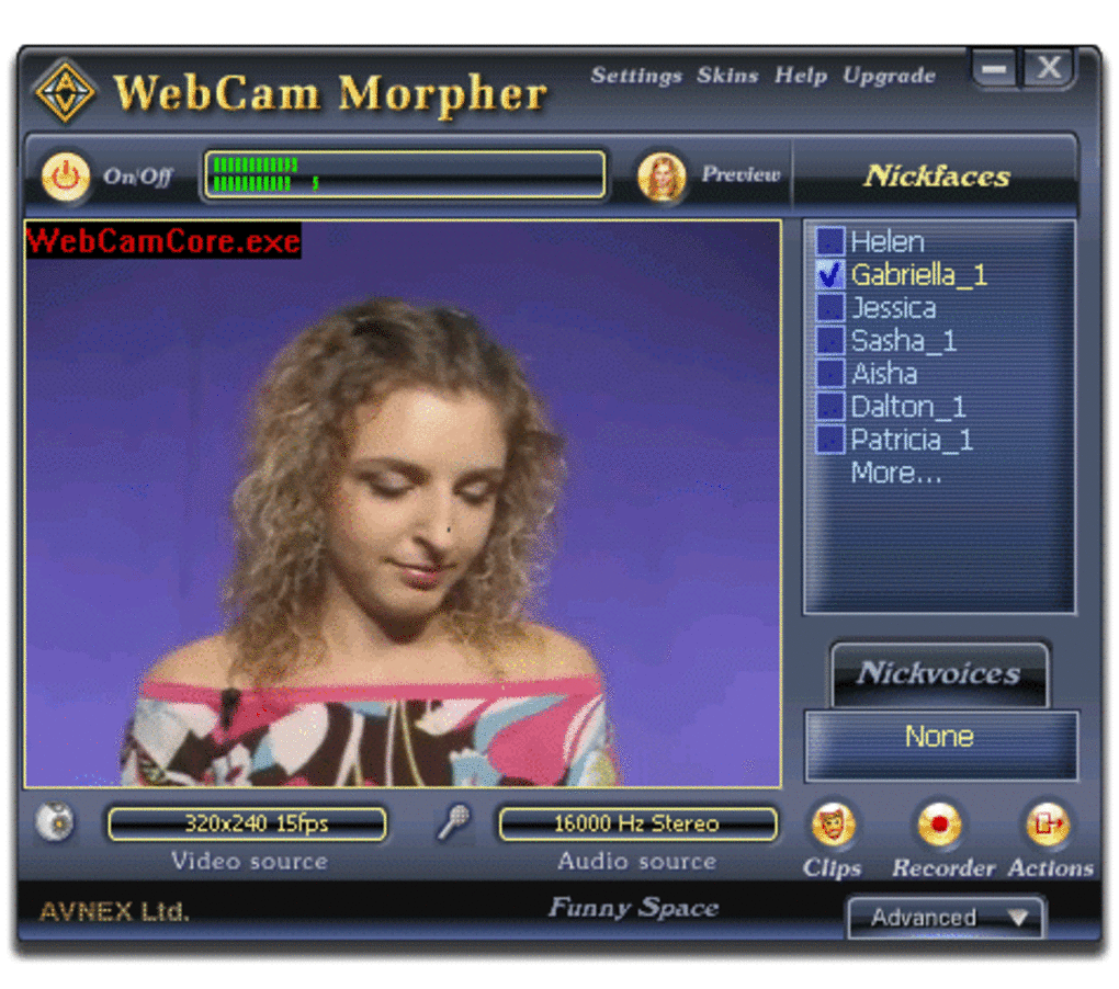 av webcam morpher