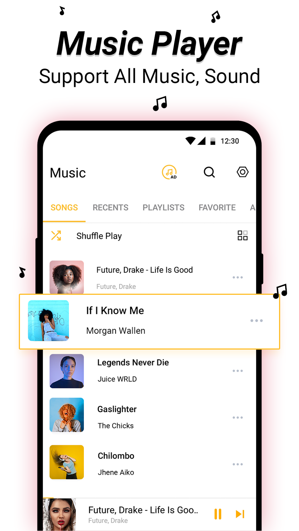 Music player - quick lightweight APK для Android — Скачать