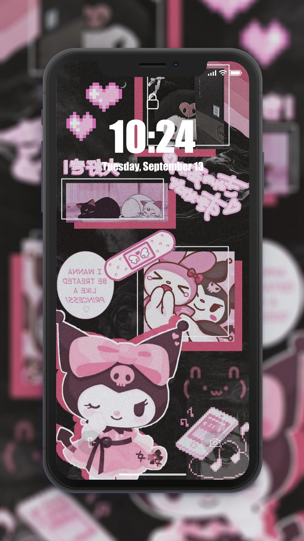 Cute Kuromi My Melody 4K For IPhone - Download