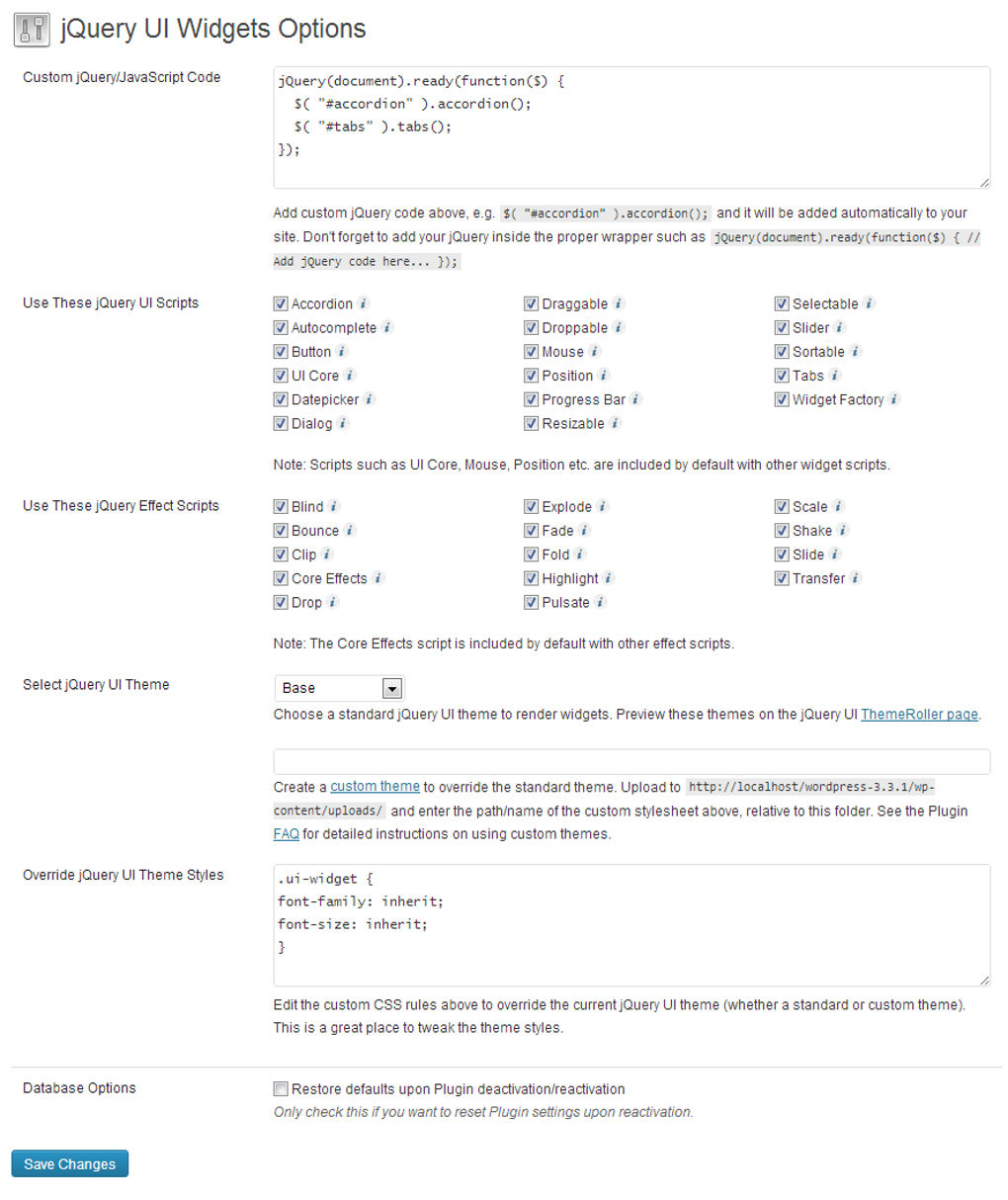 Jquery Ui Widgets For Wordpress Download