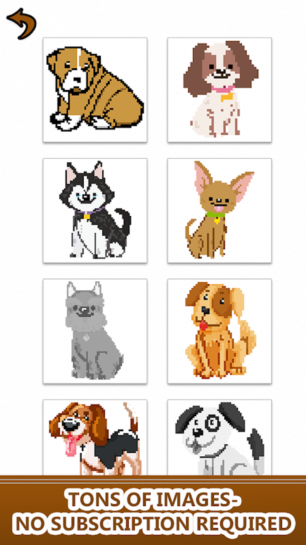 Dogs Color by Number - Pixel Art, Sandbox Coloring для Android — Скачать