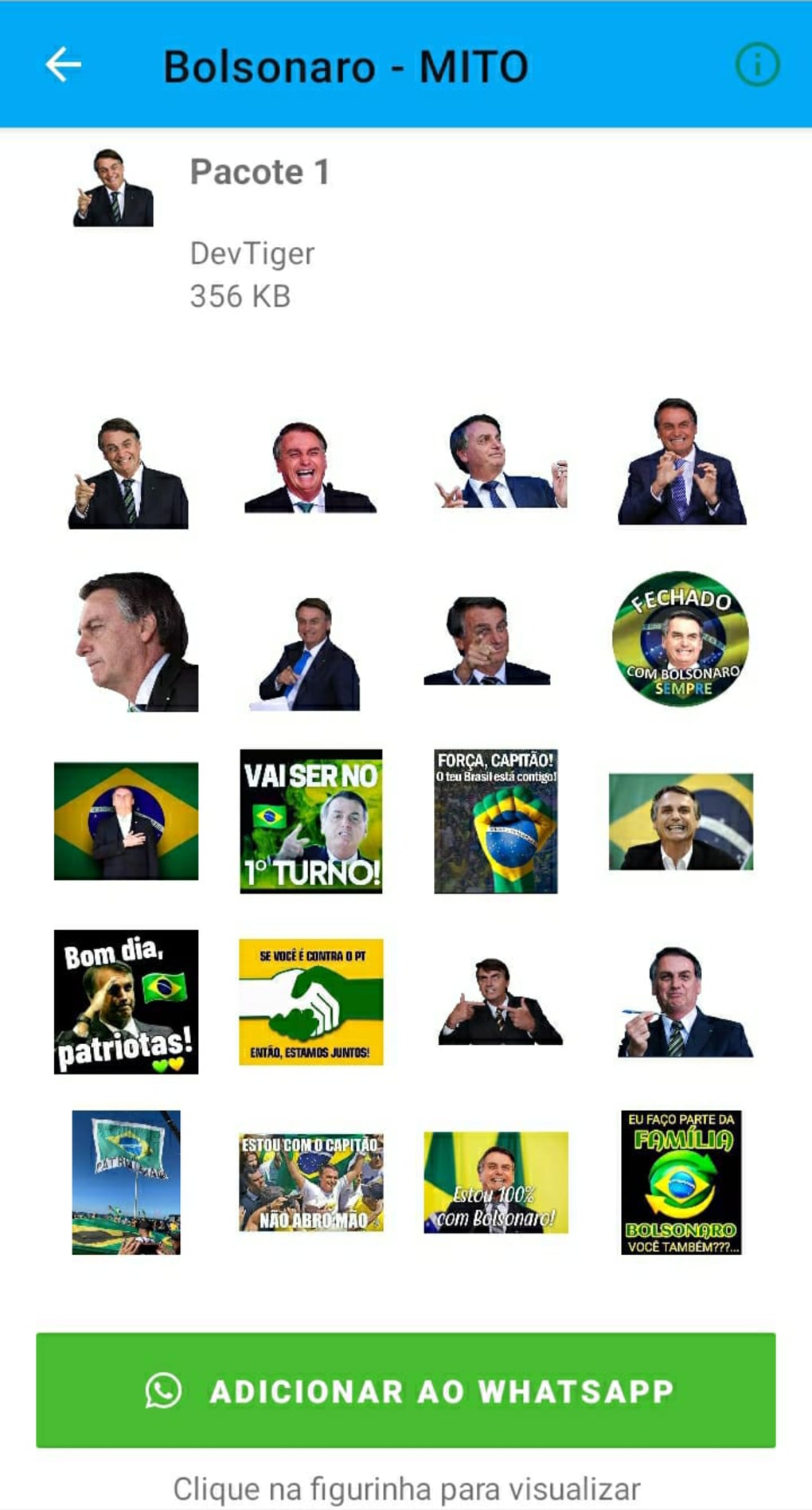 Figurinhas do Bolsonaro para Android - Download