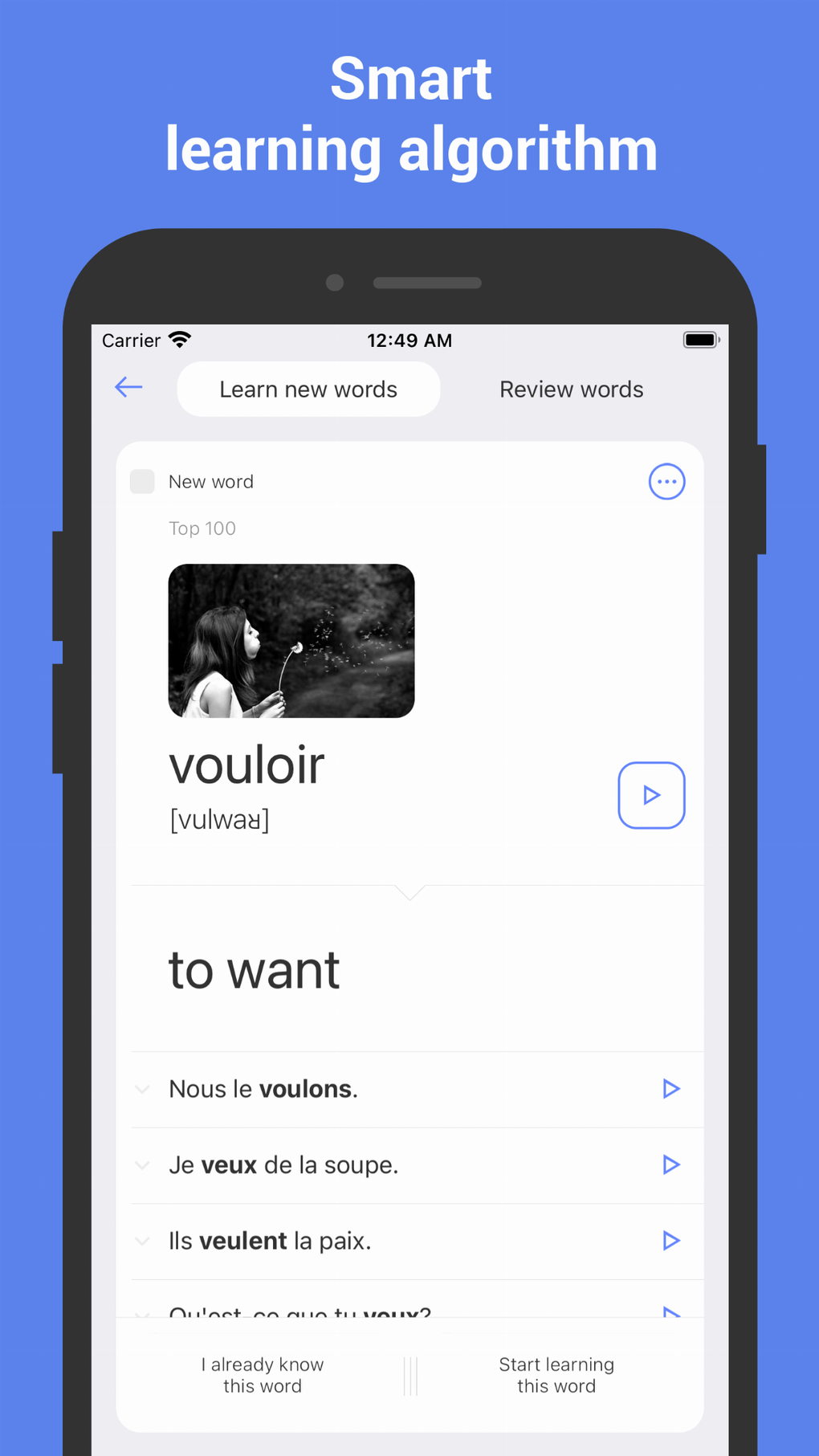 Learn French with Flash cards for iPhone Download