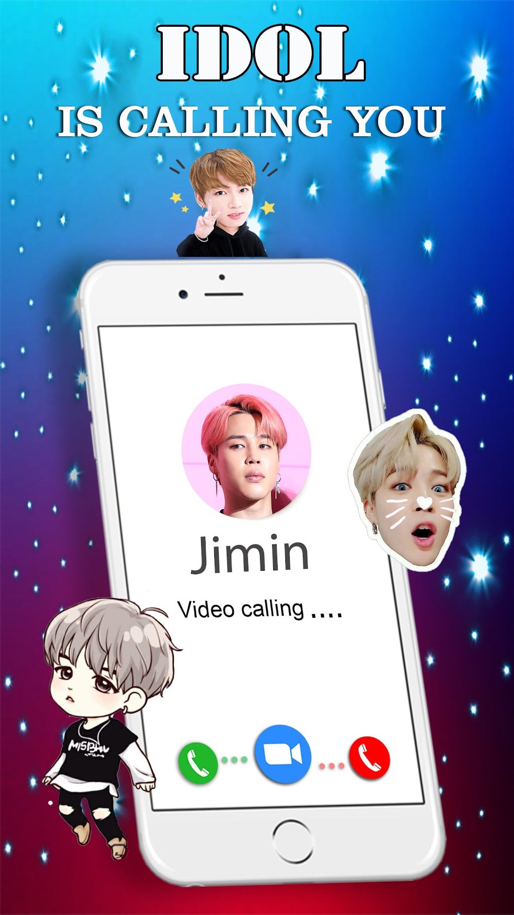 idol Call You: Fake Video Call Korean idol world для Android — Скачать