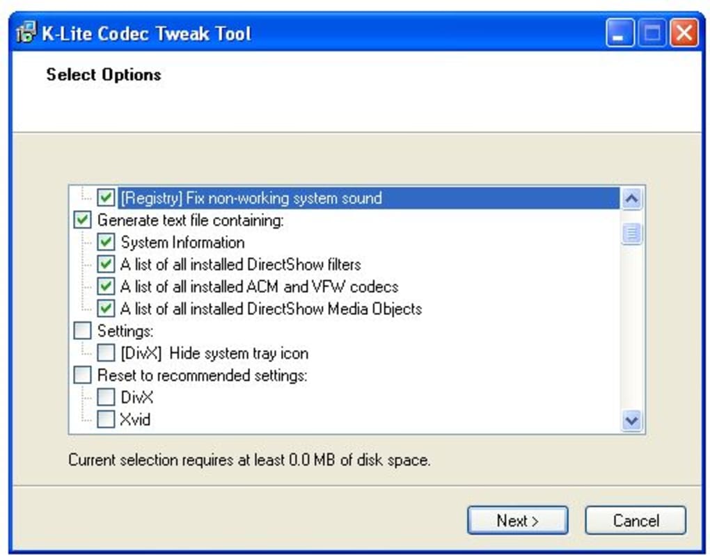 codec tweak tool windows 10