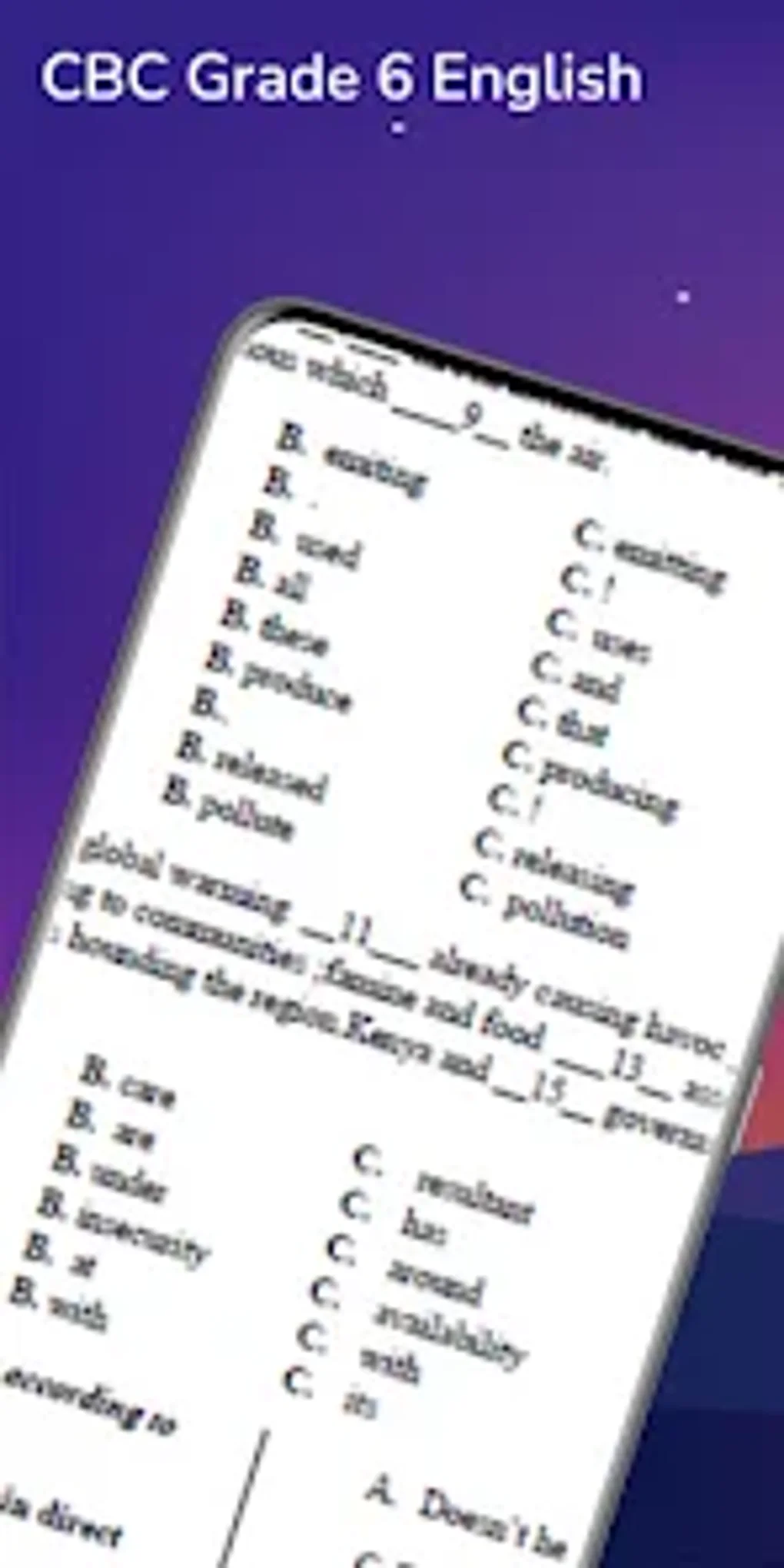 Grade 6 English Exams Answers for Android Download