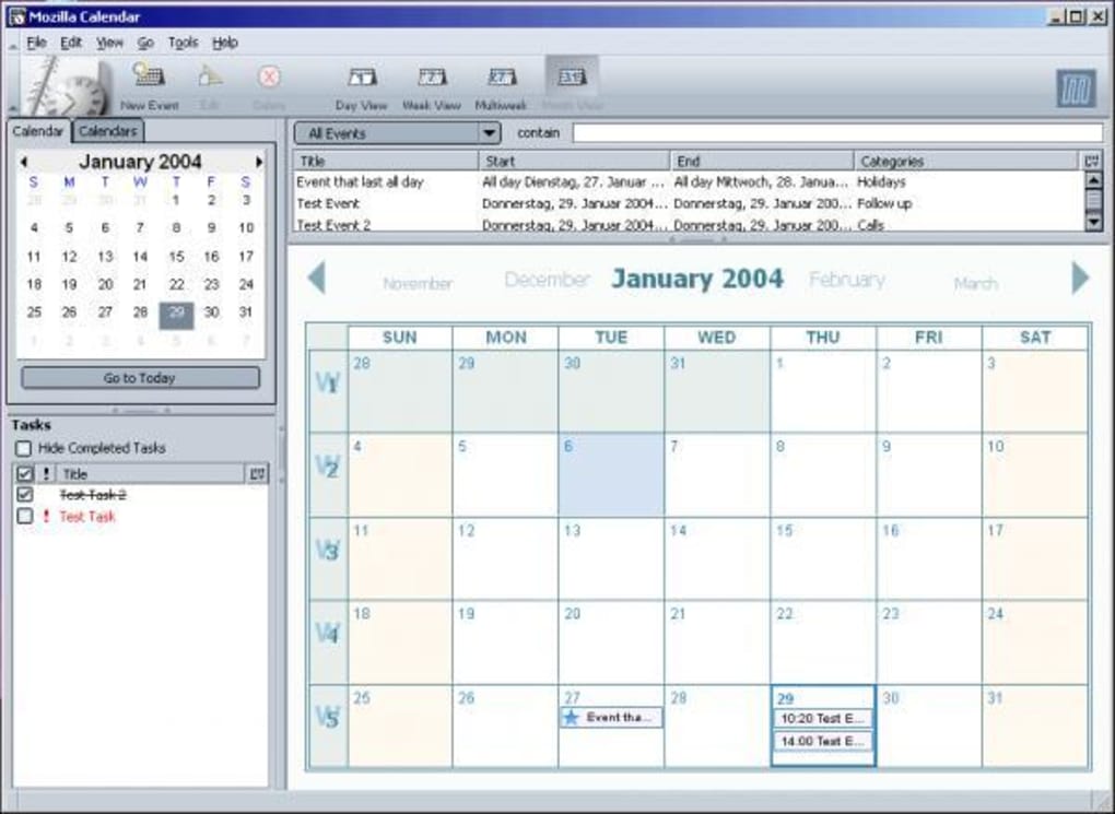Calendar for Mozilla Firefox untuk Windows Unduh