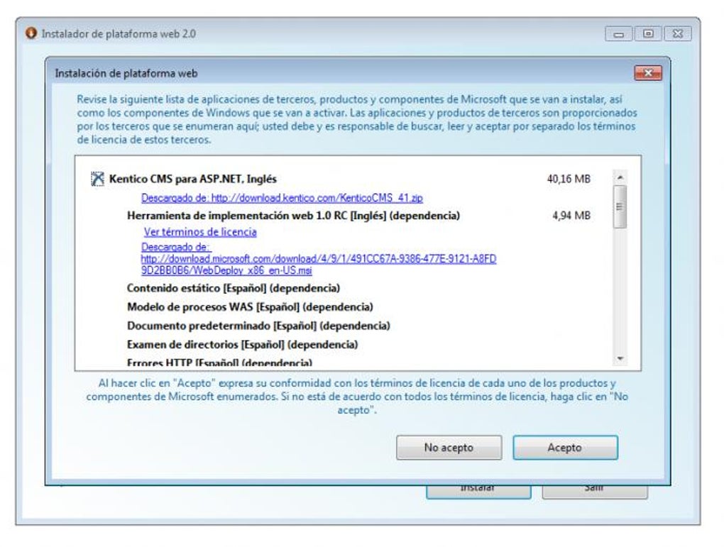 Microsoft web platform installer descargar