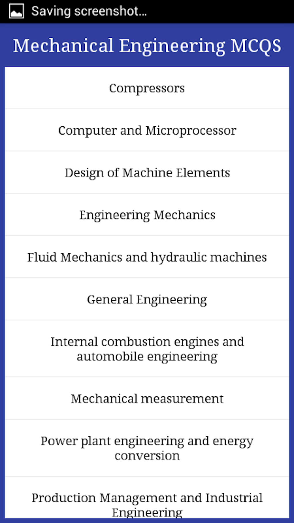 Mechanical Engineering MCQS APK For Android - Download