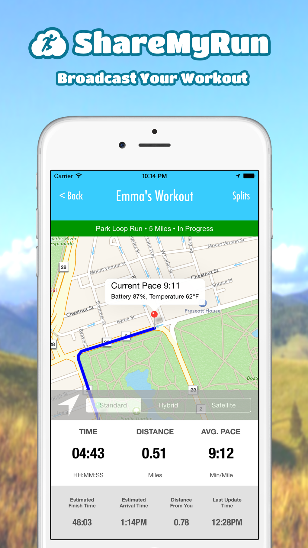 ShareMyRun Live Run Tracking для iPhone — Скачать