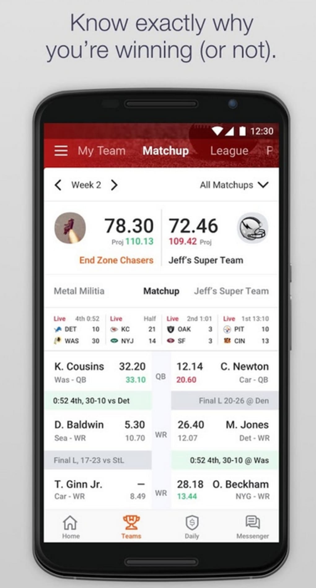 Yahoo Fantasy Sports Football Baseball More for Android   Download