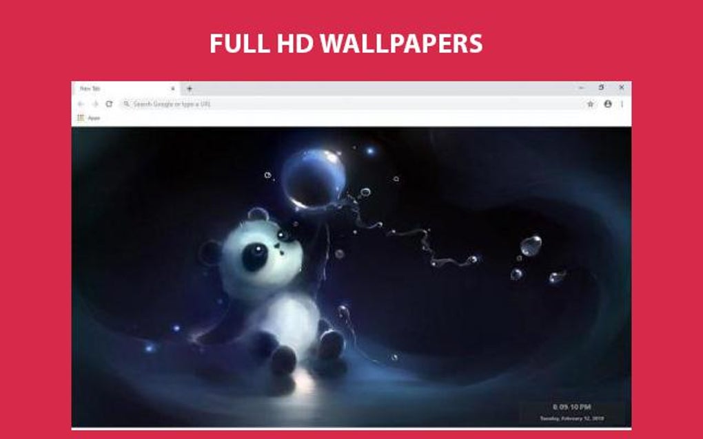 Anime Panda HD Custom New Tab para Chrome - Download