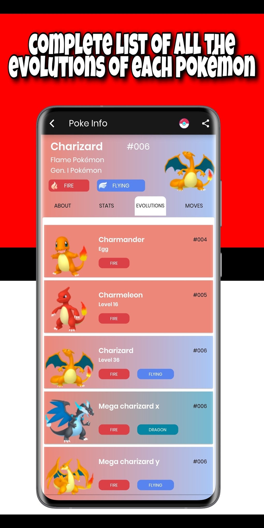 Pokedex - mini-encyclopedia для Android — Скачать