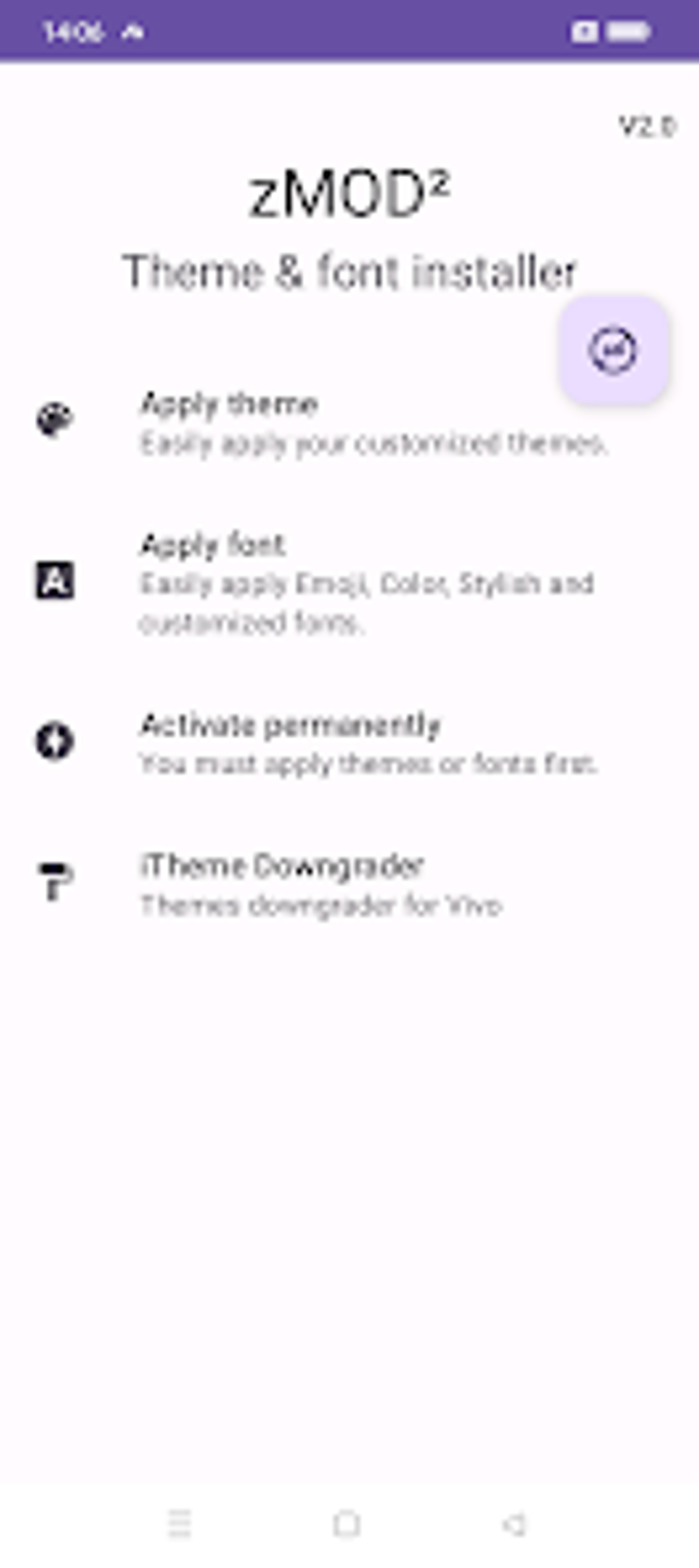 zMOD² - Theme Font Installer для Android — Скачать