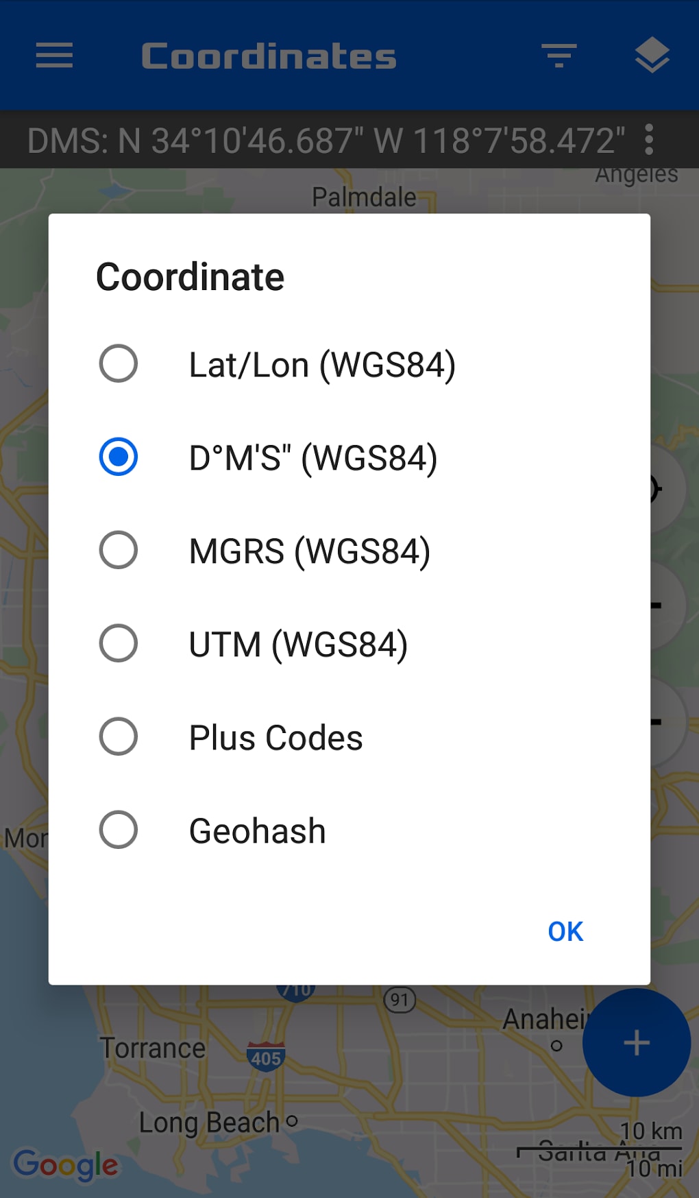 Gps Coordinates Map Screenshot 