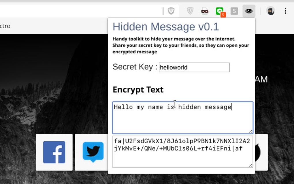 The hidden message. The hidden message