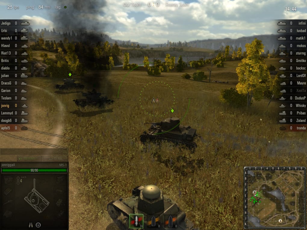 Game tank online tanks of BIG BATTLE