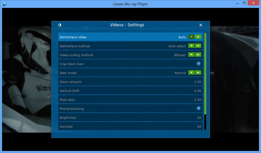 leawo blu ray player chnage output language