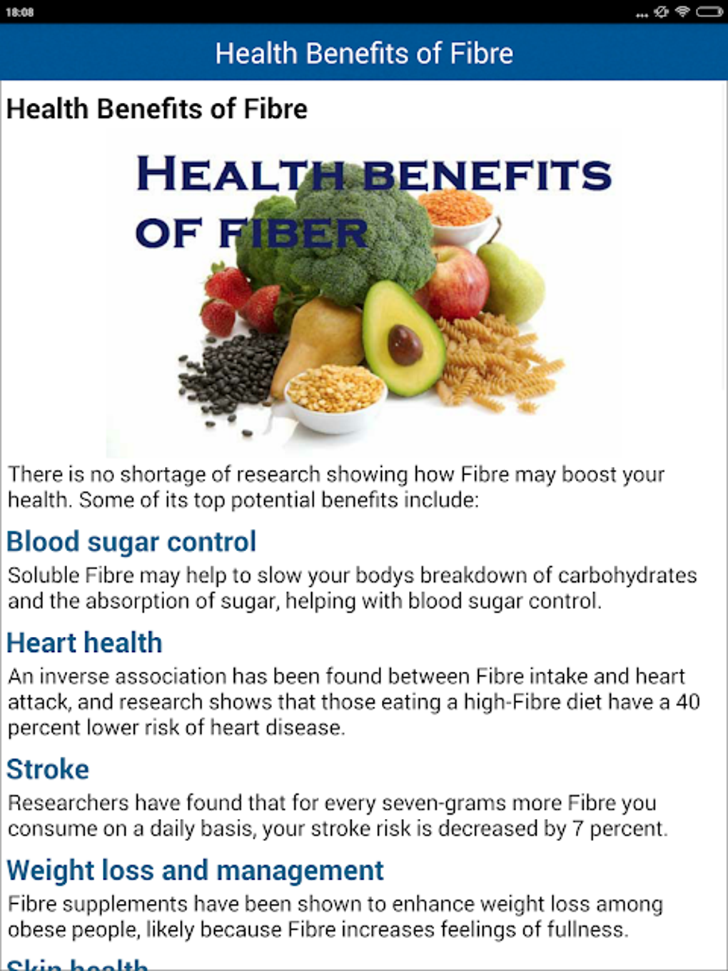Dietary Fiber Food Sources Hel APK Para Android Descargar