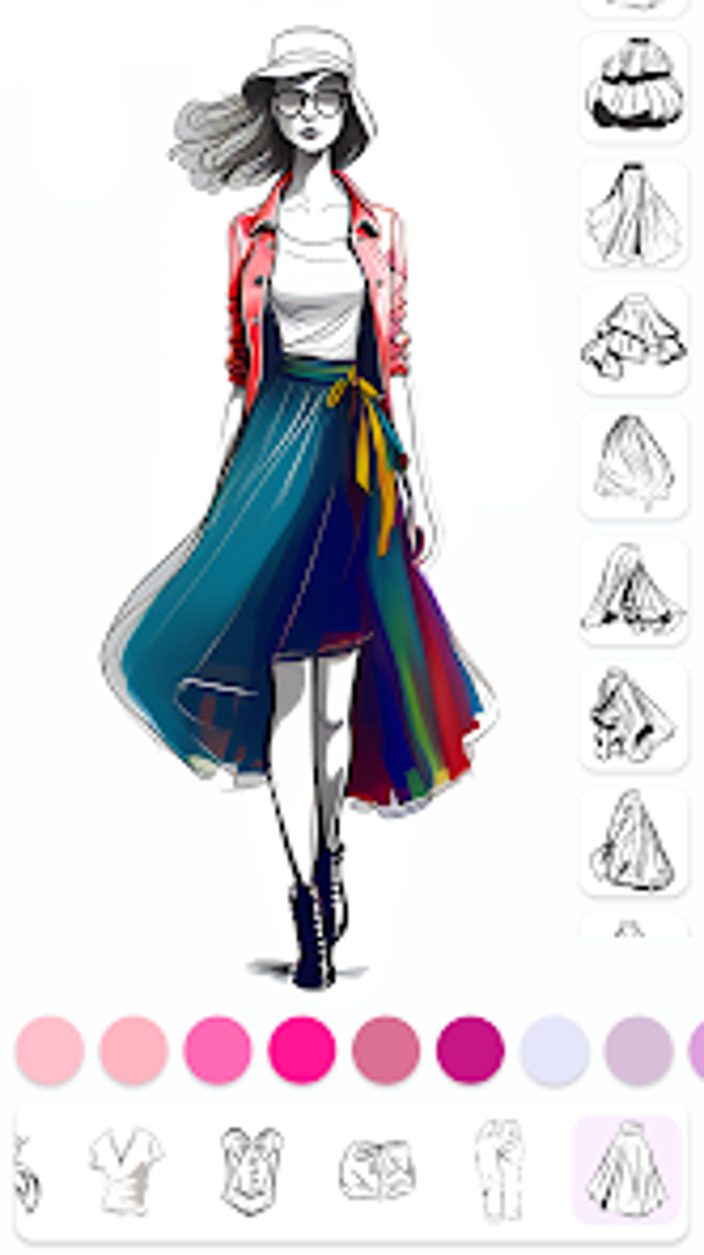 Fashion design flat sketch para android descargar