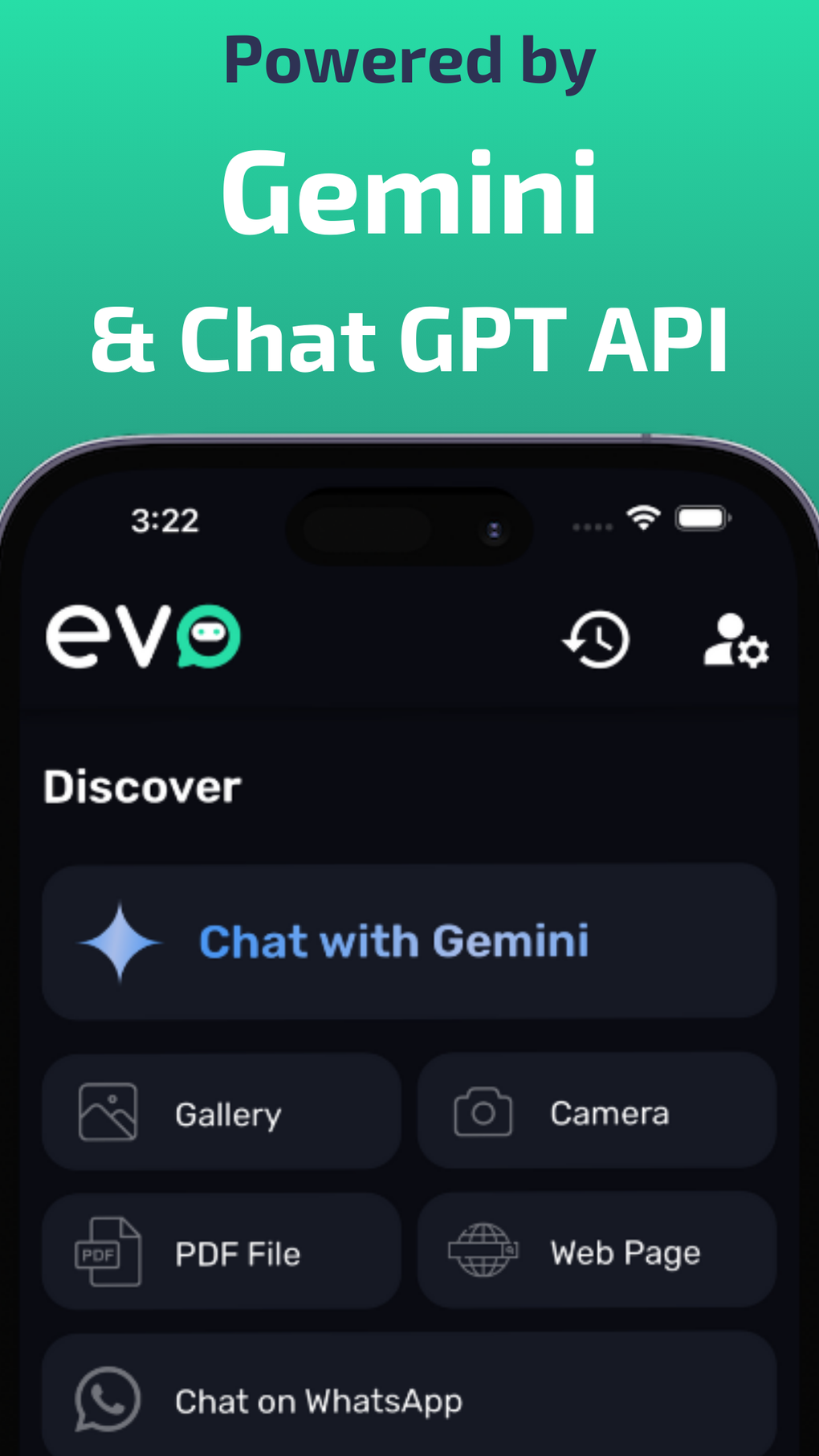 Evo: AI Chatbot Gemini GPT-4 для iPhone — Скачать