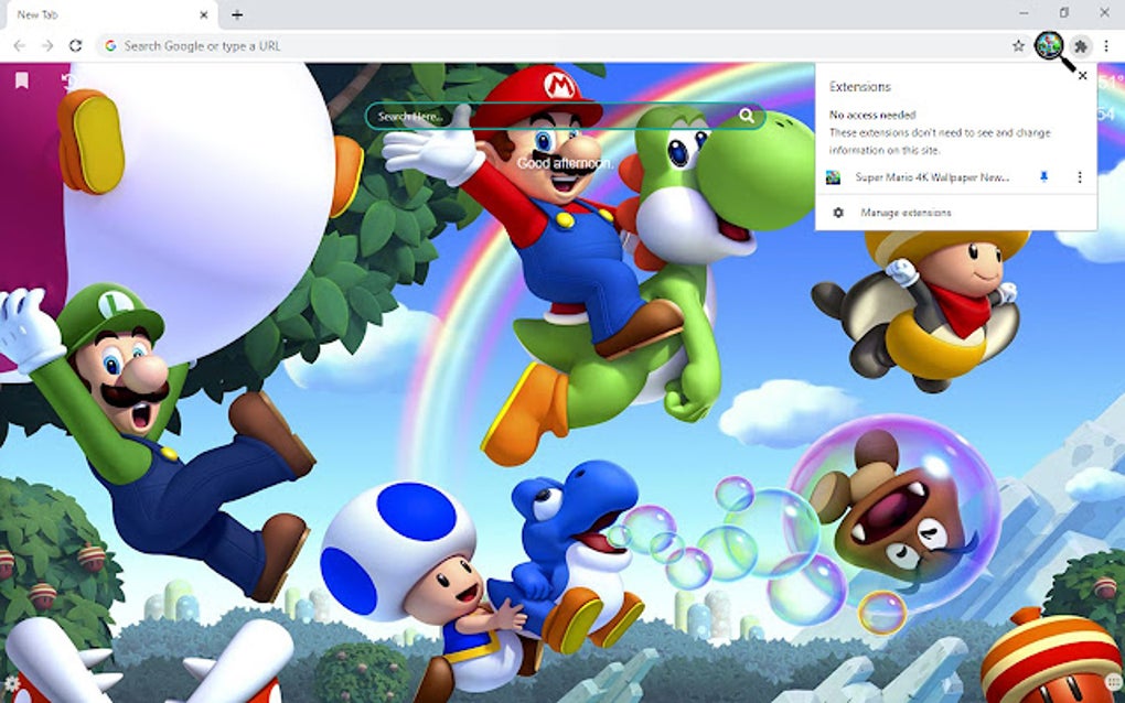 Tema Super Mario Bros. para o Google Chrome