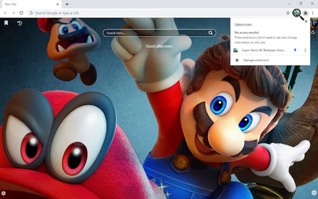 Super Mario 4K Wallpaper New Tab para Chrome - Download