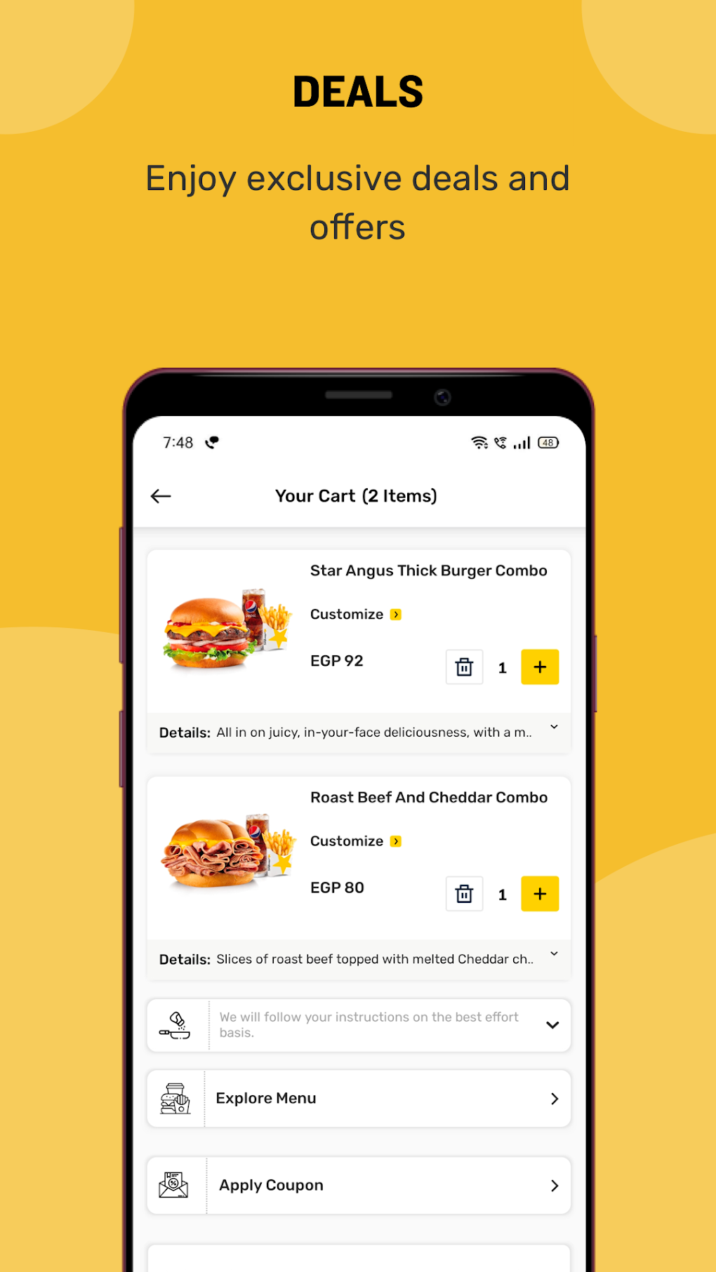 Hardees Egypt - Burger Sandwich Meals for Android - Download