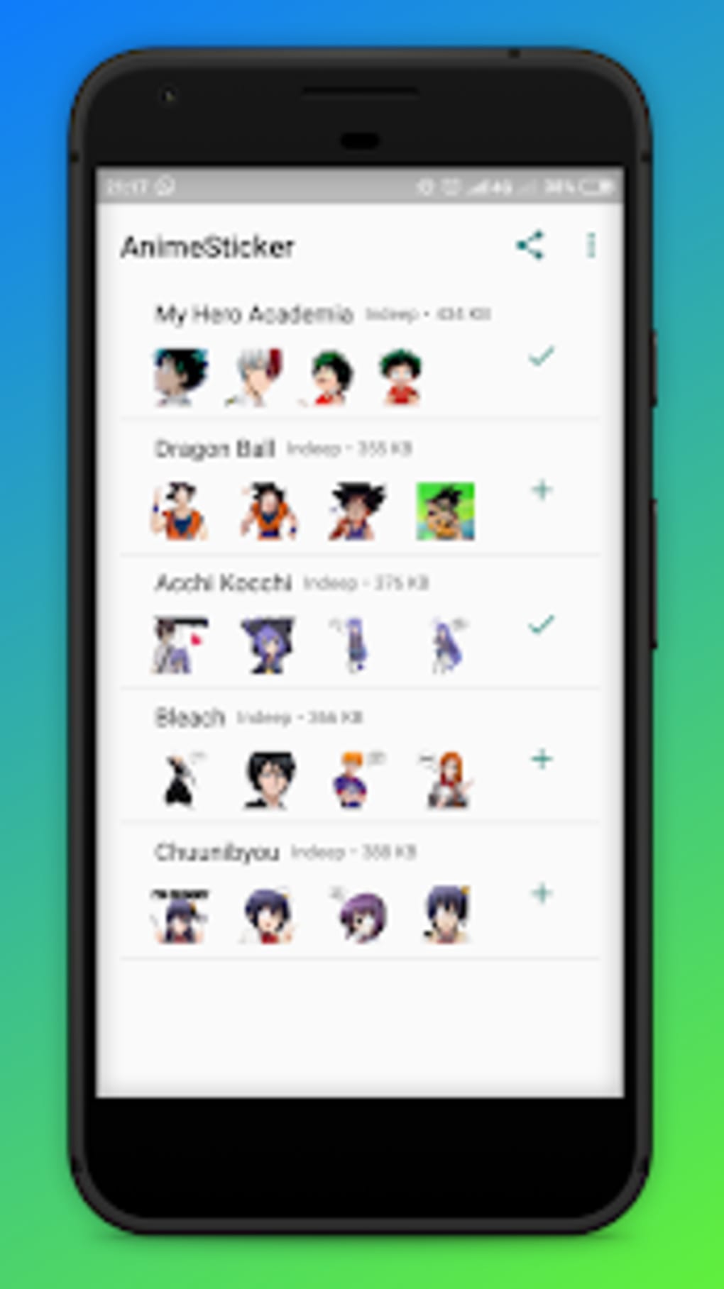 Hot Anime Stickers For Whatsapp WAStickerApps para Android 