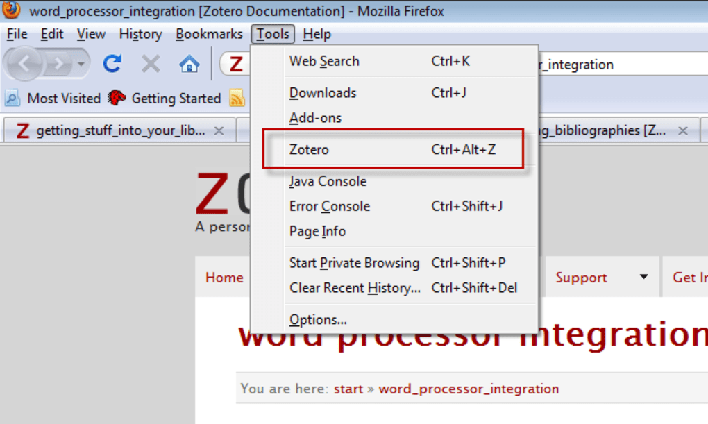 is the zotero word plugin compatible with firefox 40.0.3