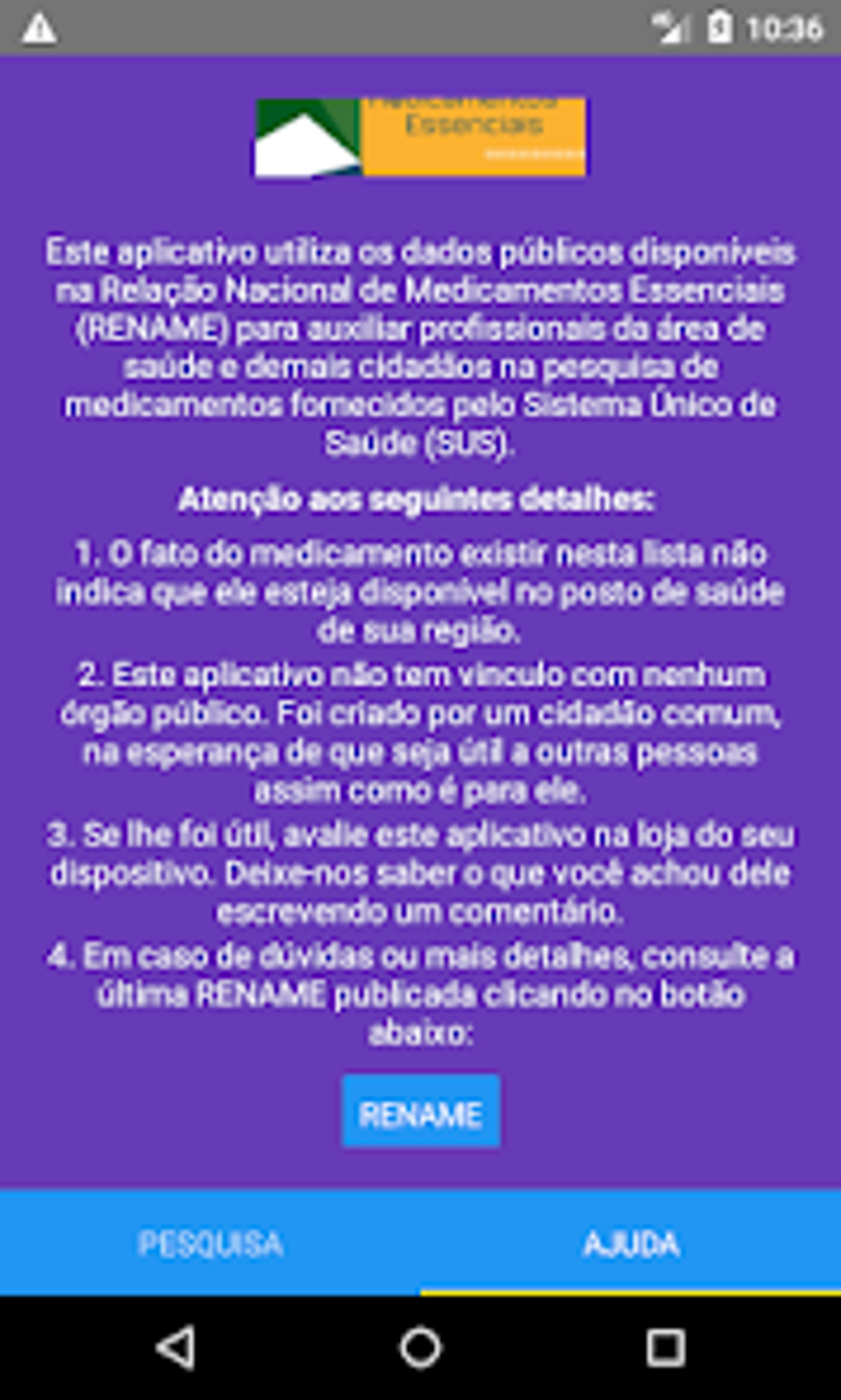 Medicamentos SUS RENAME 2020 Para Android Descargar