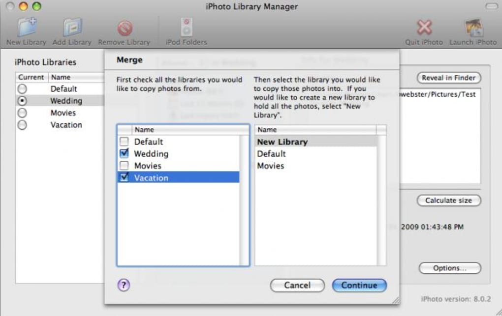 iphoto library manager for windows 7
