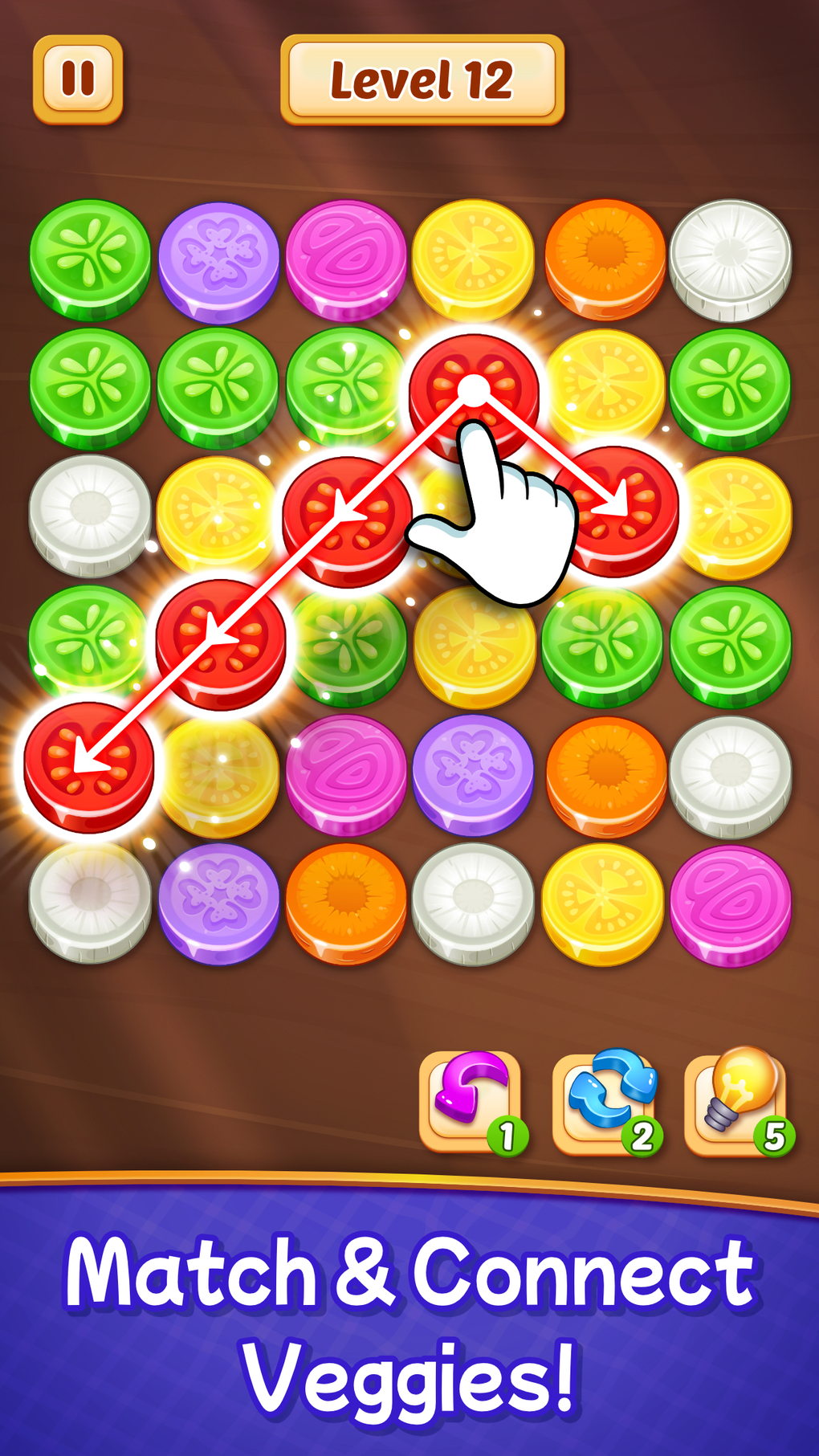 Veggies Cut: Logic Puzzle Game for iPhone - Download