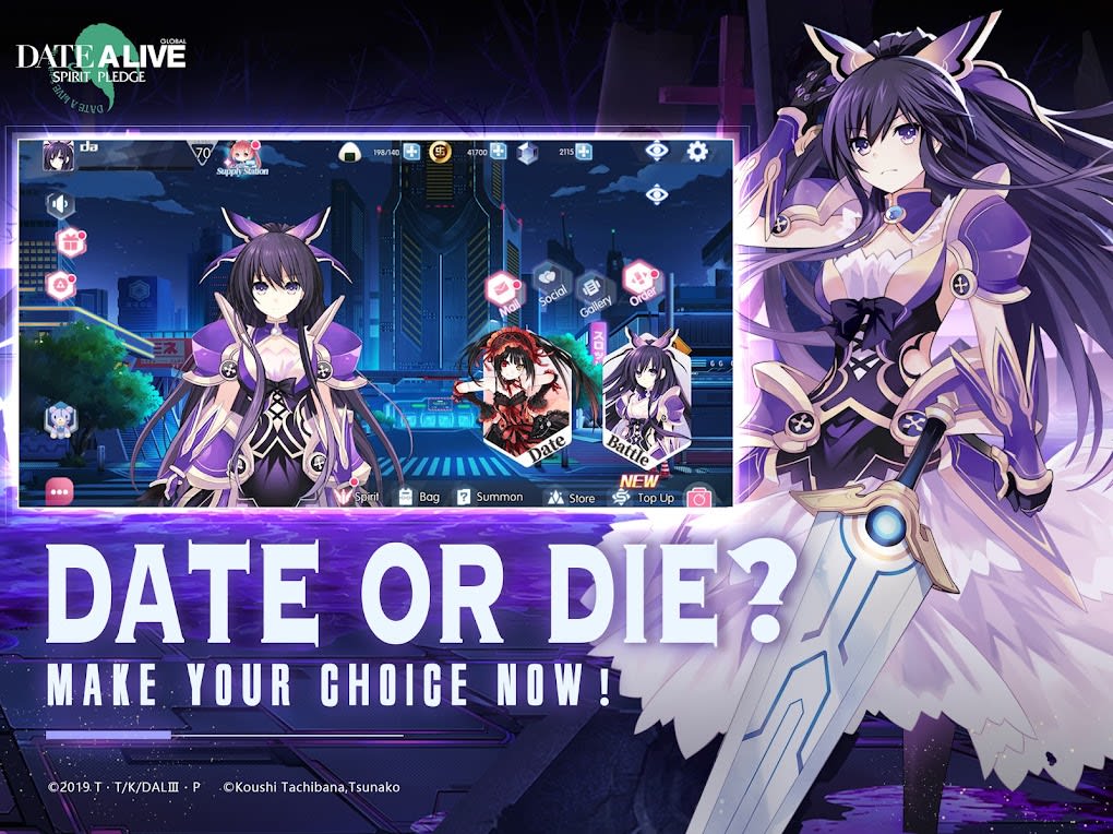 Date A Live Spirit Crisis Mobile Game Prepares to Launch in Japan