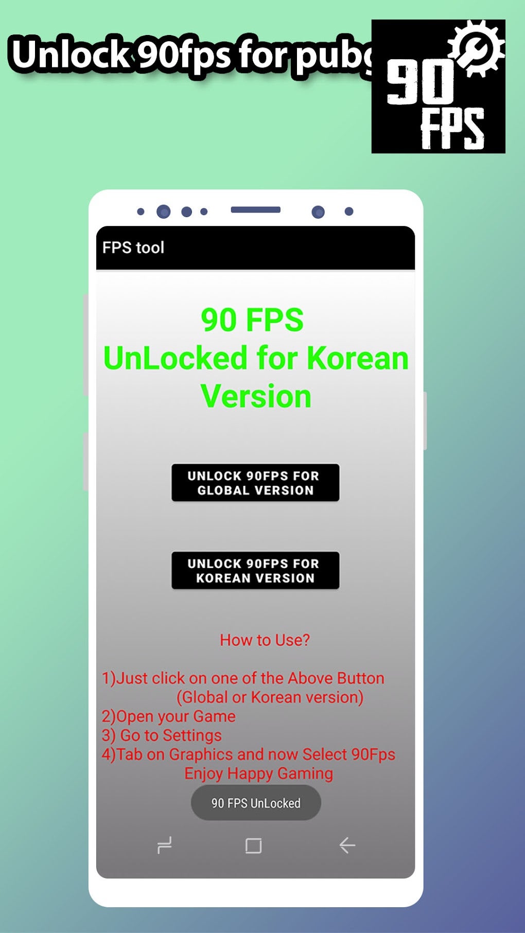 Fps tool : unlock 90fps для Android — Скачать