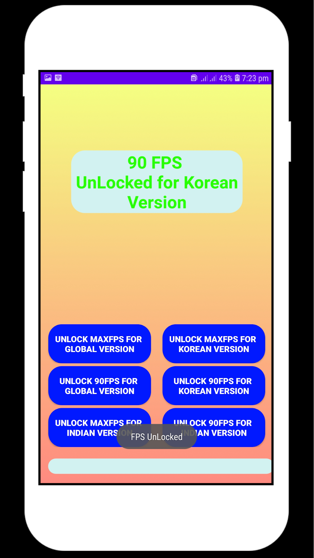 Fps tool : unlock 90fps для Android — Скачать