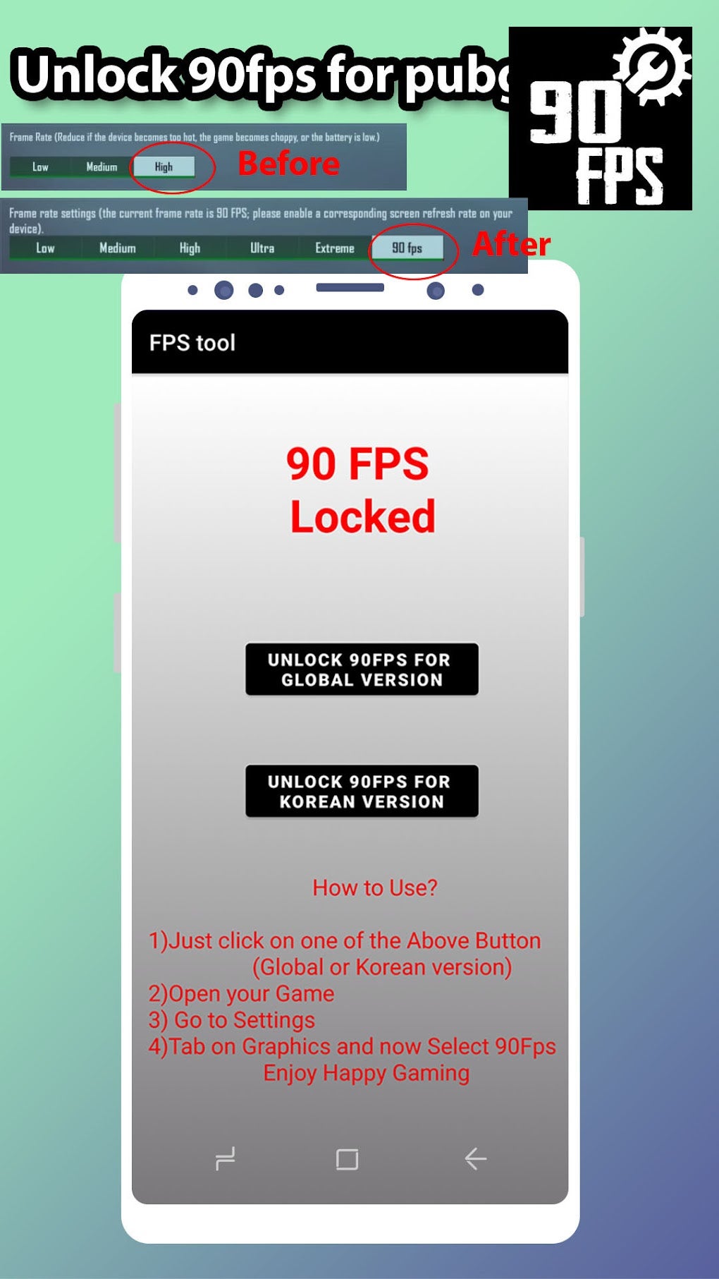 Fps tool : unlock 90fps для Android — Скачать