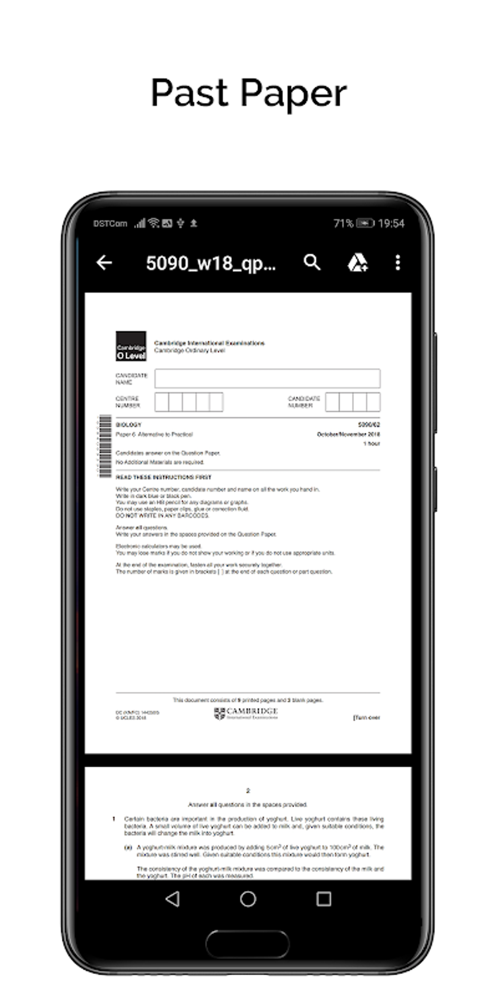 Past Paper Ku A Level O Level GCSE IGCSE IB APK Para Android 