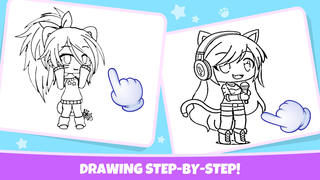 Desenhos de Gacha Life 5 para Colorir e Imprimir 