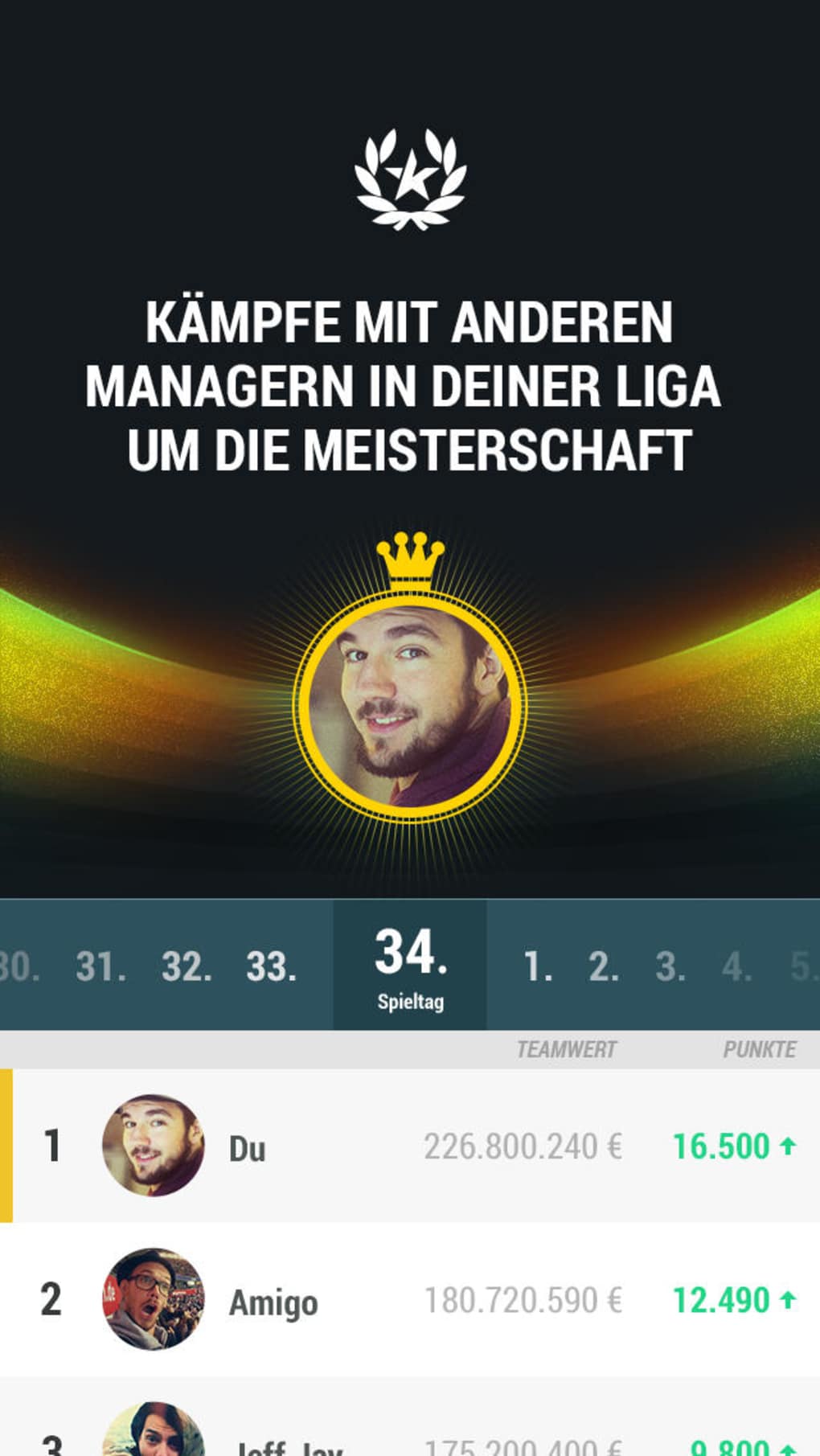 Kickbase Bundesliga Manager für iPhone