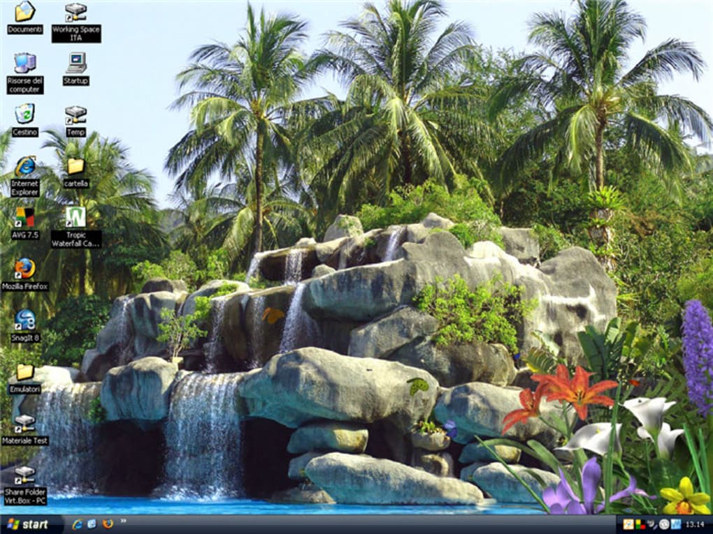 Sfondi Natalizi Per Desktop Windows 7.Tropic Waterfall Download