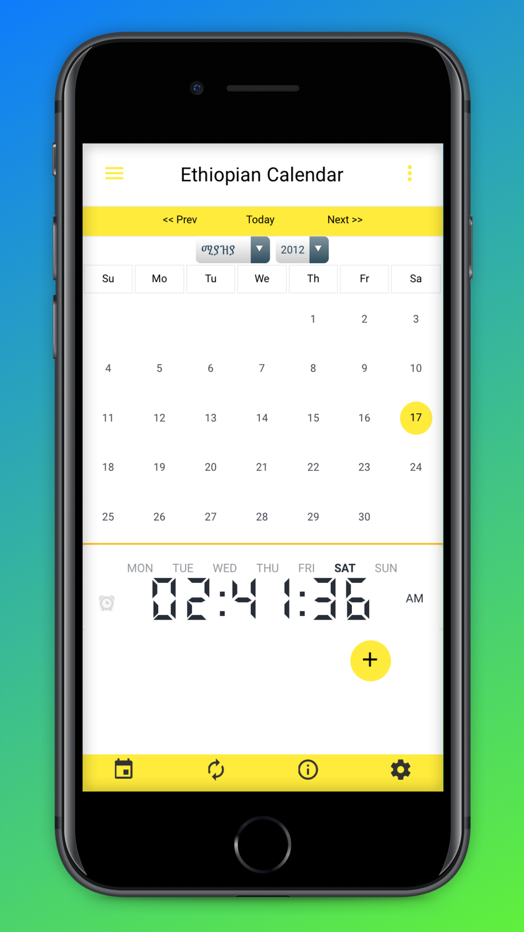 Ethiopian Calendar Amharic для iPhone — Скачать